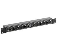 Pronomic NetCore SR-3M Boîtier Multicore Rack M/M Dual - unité rack avec 2x 4 connecteurs XLR (male) et 4x prise RJ45 - pour la transmission de signaux analogiques ou numériques via câble réseau