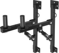 Pronomic Paire de Supports muraux WSM-1 PA pour Enceintes PA et HiFi (2 pièces par Set, Compatible avec Enceintes à Bride de 35 mm, Angle réglable sur 3 Positions, Solide, métal) Noir