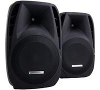 Paire Enceinte Passive DJ PA Haut-Parleur Woofer 15'' (38cm) 700W avec Roulettes