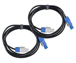 Pronomic Power Twist 2.5 Câble d'Alimentation 2, 5m, 5 mm², Couleur: noir | Pour enceintes actives et projecteurs, Pour chaîner d'un appareil à l'autre, Câble (H05VV-F) avec section de 3x 1, 5 mm²