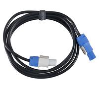 Pronomic Power Twist 2.5 Câble d'alimentation - Câble pour alimenter enceintes actives et projecteurs - Connecteurs compatibles PowerCon - Câble (H05VV-F) avec 3x 1,5 mm² - Longueur : 2,5 m - Noir