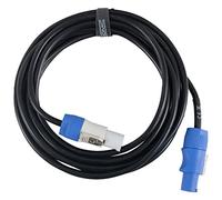 Pronomic Power Twist 5 Câble d'Alimentation - Câble pour Alimentation d'Enceintes Actives et Projecteurs - Connecteurs Compatibles PowerCon - Câble (H05VV-F) avec 3x 1,5 mm² - Longueur : 5 m - Noir