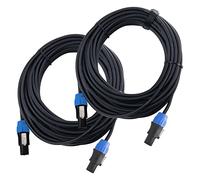 Pronomic pro-line BOXSP1-10 Câble Haut-Parleur 2x1,5mm², 10m, 1 paire pro pour enceintes DJ & PA, connecteurs 2 pôles Speakon, serrage collet, couleur noire.