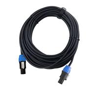 Pronomic pro-line BOXSP1-15 Câble Haut-Parleur 2x 1,5 mm² - Câble Professionnel Pour Enceintes DJ & PA - Longueur : 15 m - Connecteur : 2 Broches Compatible Speakon - Serrage à Collier - Noir