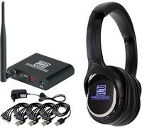 Pronomic SCPS-643-USB-C Silent Disco V2 - Set Party: 64 Casques sans Fil, 3 émetteurs, Charge USB-C, canaux LED colorés, Grande portée pour événements, Mariages, Anniversaires, Entreprise - Noir