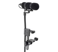 Pronomic SET MCM-100V Micro Clip Avec Support (Micro Condensateur, Col De Cygne, Support Pour Violon Et Autres Instruments Jusqu’à 37 Mm D’épaisseur, Alimentation Phantom, Adaptateur XLR, Étui) Noir