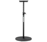 Pronomic SLS-128 BK Pied Pour Monitor Studio - Support Enceintes Pour Moniteurs Studio - Pied Avec Socle Rond Stable - Support Réglable De 75 À 123,5 cm - Plateau 23 x 23 cm - Noir