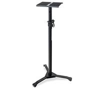Pronomic SLS-20 Pied Pliable pour Monitor Studio, réglable 75-130 cm, Surface avec Bandes Auto-agrippantes pour Enceintes Monitoring ou HiFi, Couleur Noire.