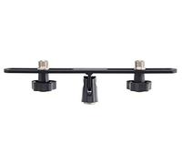 Pronomic SMB-245 Rail Microphonique Stéréo, inclinable et coulissant, distance pinces 5-22 cm, compatible trépieds 3/8" & 5/8", filet réduction, métal noir.