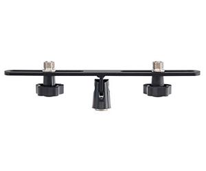 Pronomic SMB-245 Rail Microphonique Stéréo, inclinable et coulissant, distance pinces 5-22 cm, compatible trépieds 3/8" & 5/8", filet réduction, métal noir.