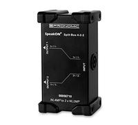Pronomic Speakon Split Box 4-2-2, Séparateur/Fusionneur pour câbles Speakon | NL4MP ? 2x NL2MP, Connecteurs Neutrik d'origine, Boîtier en acier peint par poudrage, Coins de protection en caoutchouc