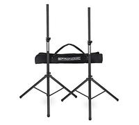 Pronomic SPS-1S Eco-Set - 2 Pieds d’Enceintes en Acier, réglables de env. 120 à 193 cm, capacité Max. 35 kg - avec Housse de Transport Robuste - Noir