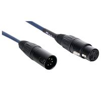 Pronomic Stage 3F5M-0.2 Câble Adaptateur DMX - Connecteurs : 3 broches femelle vers 5 broches mâle - Longueur : 20 cm - Contacts dorés pour une transmission sans interférences - Bleu