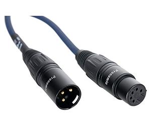 Pronomic Stage 5F3M-0.2 Câble Adaptateur DMX - Connecteurs : 5 broches femelle vers 3 broches mâle - Longueur : 20 cm - Contacts dorés pour une transmission sans interférences - Bleu