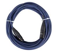 Pronomic Stage DMX3-10 Câble DMX 10 mètres (pour câblage d'effets lumineux, contacts dorés, couleur gaine : bleu, XLR mâle vers XLR femelle)
