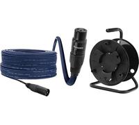 Pronomic Stage DMX3-100 Câble DMX 100m Set avec Dévidoir, Longueur: 100 m