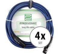 Pronomic Stage DMX3-2,5 câble DMX 2,5 m, lot de 4