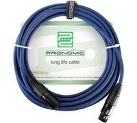 Pronomic Stage DMX3-5 câble DMX 5 m, bleu avec contacts plaqués d’or G