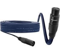 Pronomic Stage DMX3-50 Câble DMX 50 mètres (pour câblage d'effets lumineux, contacts dorés, gaine couleur : bleu, XLR mâle vers XLR femelle)