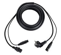 Pronomic Stage EUIECD-10 Câble Hybride IEC/DMX - Câble combiné 10 m pour alimentation et signal DMX - pour connecter des effets lumineux DMX - supporte jusqu’à 6A - noir