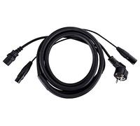 Pronomic Stage EUIECD-2.5 Câble Hybride IEC/DMX - Câble combo 2,5 m pour alimentation et signal DMX - pour connecter des effets lumineux DMX - supporte jusqu’à 6A - noir