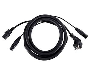 Pronomic Stage EUIECD-2.5 Câble Hybride IEC/DMX - Câble combo 2,5 m pour alimentation et signal DMX - pour connecter des effets lumineux DMX - supporte jusqu’à 6A - noir