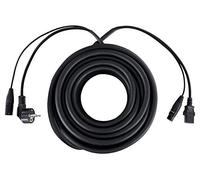 Pronomic Stage EUIECD-20 Câble Hybride IEC/DMX, Câble d’alimentation 3x0 | Câble combo pour alimentation et signal DMX, Fini les câbles emmêlés pour connecter vos effets lumineux DMX, Couleur: noir