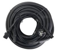 Pronomic Stage EUIECX-15 Câble Hybride Fiche Schuko vers Connecteur IEC, XLR/XLR 15m (idéal pour câbler des enceintes actives, haut-parleurs PA, effets lumineux & éclairage de scène)