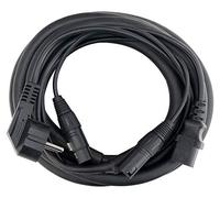 Pronomic Stage EUIECX-6 Câble Hybride Fiche Schuko vers Prise IEC, XLR/XLR 6m (idéal pour le câblage d’enceintes actives, haut-parleurs PA, effets lumineux & éclairage de scène)