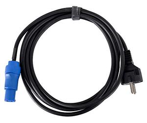 Pronomic Stage EUPP-3 Câble Secteur - Câble d’alimentation - Pour enceintes actives et projecteurs - Fiche Schuko vers fiche compatible Powercon - Couleur : Noir - Longueur : 3 m