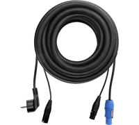 Pronomic Stage EUPPD-10 Câble hybride Euro/POWP/DMX Schuko/Powercon compat. + DMX 3 broches, 10m