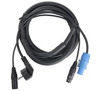 Pronomic Stage EUPPD-2,5 Câble Hybride Compatible Schuko/Powercon + DMX 3 broches, 2,5m (idéal pour le câblage des effets lumineux & éclairage de scène)