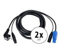 Pronomic Stage EUPPX-10 Câble Hybride Euro/Powerplug/XLR 2x Set, Petit Prix