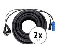 Pronomic Stage EUPPX-20 câble hybride euro/powerplug/XLR Lot de 2 G