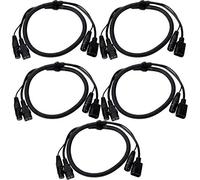 Pronomic Stage IECD-1 Câble Hybride DMX 1m Lot de 5, 75 mm², Couleur: noir