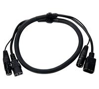 Cable Hybride DMX Signal Éclairage IEC Connecteur C13 C14 XLR 3 Broches 1m Noir
