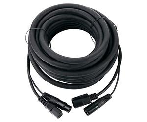 Pronomic Stage IECD-10 Câble Hybride DMX C/DMX (câble combiné pour alimentation et signal DMX, longueur : 10 m) Noir