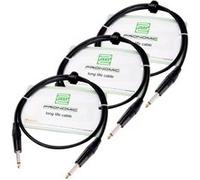 Pronomic Stage INST-1 câble instrument noir jack 1m - Lot de 3 Noir G