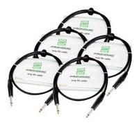 Pronomic Stage INST-1 câble instrument noir jack 1m - Lot de 5 Noir G
