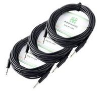 Pronomic Stage INST-10 câble instrument noir jack 10m - Lot de 3 G
