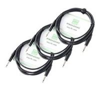 Pronomic Stage INST-3 câble instrument noir jack 3m - Lot de 3 G