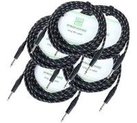 Pronomic Stage INST-6T Câble en Textile avec jack 6m. 1.5mm² - Lot de 5