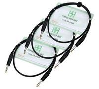 Pronomic Stage INSTS-1 câble jack 1 m stéréo, lot de 3