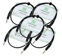 Pronomic Stage INSTS-1 câble jack 1 m stéréo, lot de 5