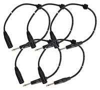 Pronomic Stage JMXM-0.5 Câble Audio Mono Jack/XLR 0, 5m Noir Lot de 5