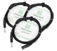 Pronomic Stage JMXM-2.5 câble audio mono jack /XLR 2,5m noir 3x set Noir G
