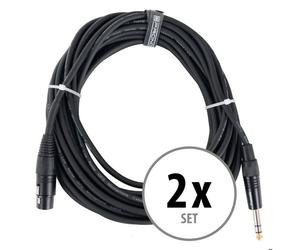 Pronomic Stage JSXF-10 Câble XLR/Jack Stéréo 10m Lot de 2