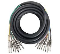 Pronomic Stage MJJ8-10 Câble Multicore 8 x 6,3 mm Jack mono vers 8 x 6,3 mm Jack mono 10 m