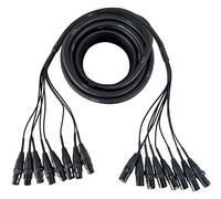 Pronomic Stage MX8/0-10 Sub-Multicore XLR 10m - Multicore XLR mâle 8 voies vers XLR femelle - Connecteurs XLR numérotés en métal - Idéal pour studio et scène - Longueur : 10 mètres - Noir