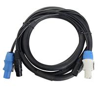 Pronomic Stage PPD-2.5 Câble Hybride Powerplug/DMX 10m (idéal pour le câblage des effets lumineux & éclairage de scène)